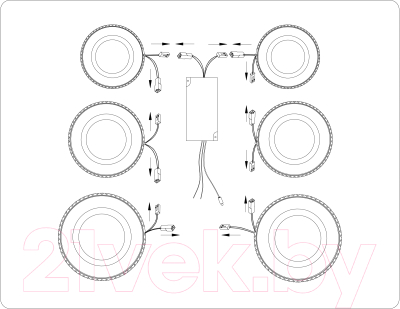 Потолочный светильник Ambrella FA8874/4+2 WH