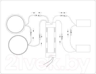 Потолочный светильник Ambrella FL51391/1+2 WH