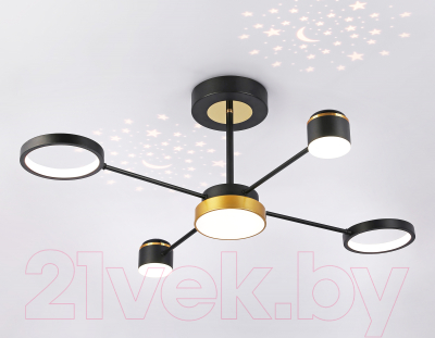 Потолочный светильник Ambrella FL51632/4+1 BK/GD