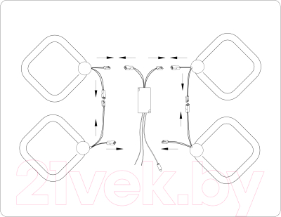 Потолочный светильник Ambrella FA3819/4 WH