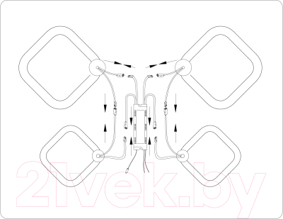 Потолочный светильник Ambrella FA3822/4 WH 