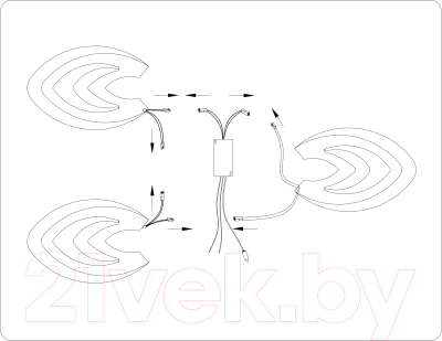 Потолочный светильник Ambrella FA4545/3 WH 