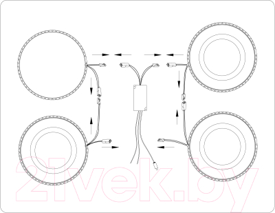 Потолочный светильник Ambrella FA8866/3 WH