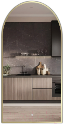 Зеркало Emze 50x100 / LED.UV.ARC.50.100.AUR - фото