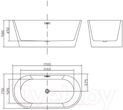 Ванна акриловая Triton Grant GT-150-75