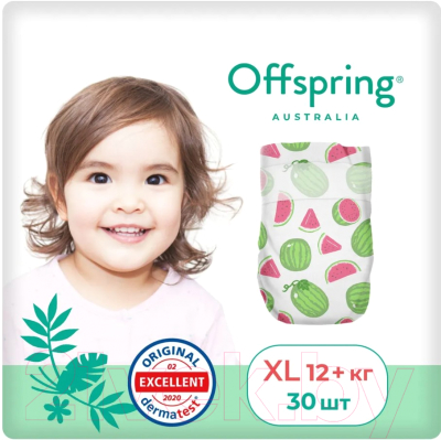 Подгузники детские Offspring XL 12+кг Арбузы / OF01XL30WML - фото