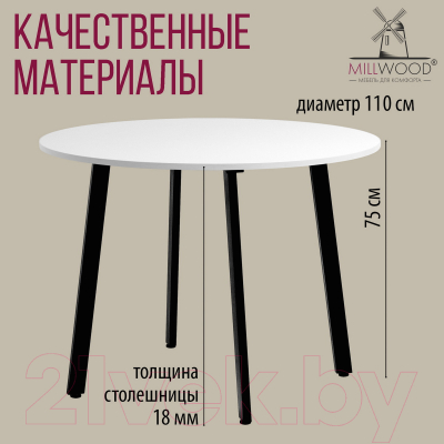 Обеденный стол Millwood Шанхай Л18 D110