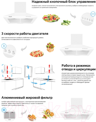 Вытяжка купольная Weissgauff Zosma 60 PB WH