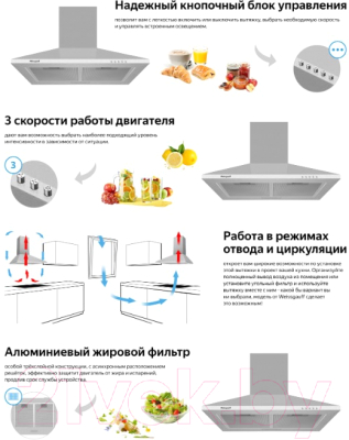 Вытяжка купольная Weissgauff Zosma 60 PB IX