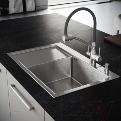 Мойка кухонная РМС MRK-7851R (с дозатором)