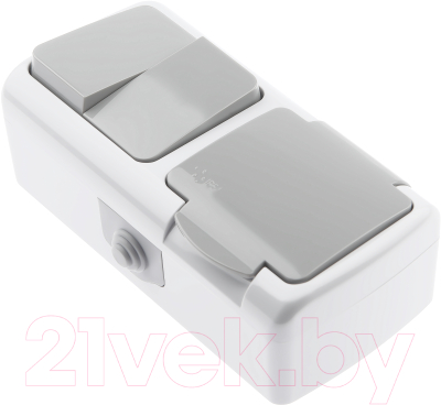 Блок выключатель+розетка INTRO Atlantic 5-702-03 / Б0050948