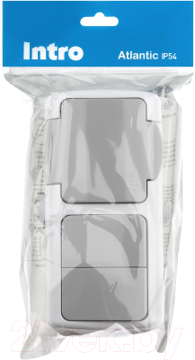 Блок выключатель+розетка INTRO Atlantic 5-702-03 / Б0050948