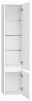 Шкаф-пенал для ванной Brevita Victory 35 / VIC-05035-010R (белый матовый)