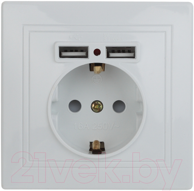 Розетка INTRO Plano 1-410-01 / Б0053942 - фото