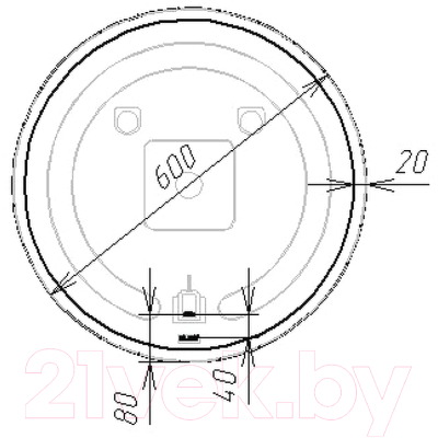 Зеркало Viant Мюнхен 60x60 / VMUN60-ZLED
