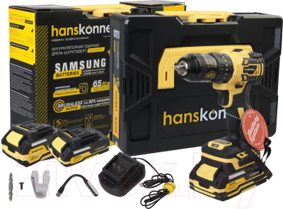 Аккумуляторная дрель-шуруповерт Hanskonner HCD2065PRO - фото