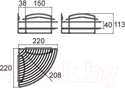 Полка для ванной Milardo 206WC00M44