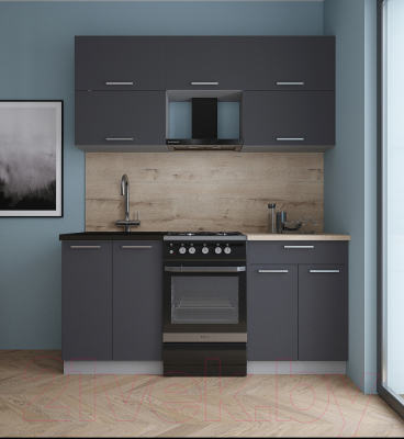 Кухонный гарнитур Интерлиния Мила Gloss 50-17 