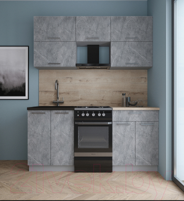 Кухонный гарнитур Интерлиния Мила Gloss 50-17 