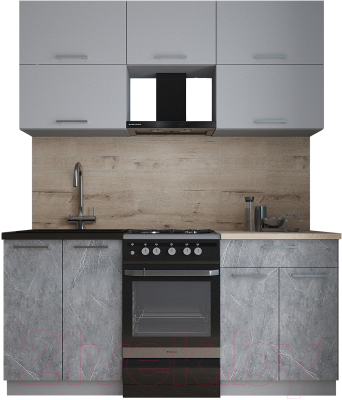 Кухонный гарнитур Интерлиния Мила Gloss 50-17 - фото