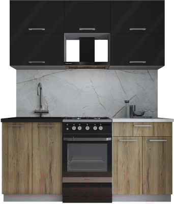 Кухонный гарнитур Интерлиния Мила Gloss 50-17 - фото