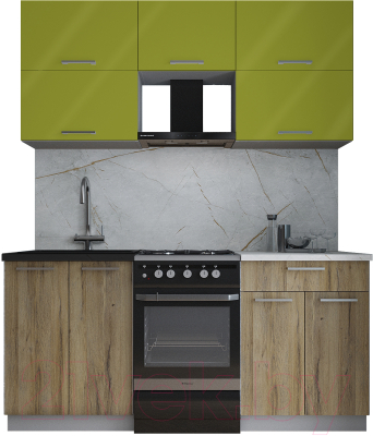 Кухонный гарнитур Интерлиния Мила Gloss 50-17 - фото