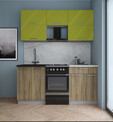 Кухонный гарнитур Интерлиния Мила Gloss 50-17