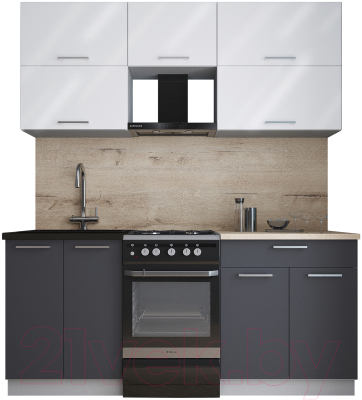 Кухонный гарнитур Интерлиния Мила Gloss 50-18 - фото