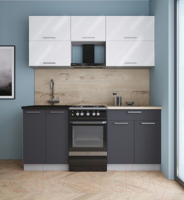 Кухонный гарнитур Интерлиния Мила Gloss 50-18