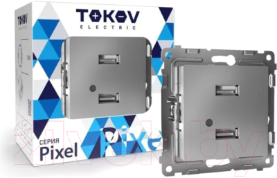 Розетка Tokov Electric Pixel TKE-PX-2USB-C03