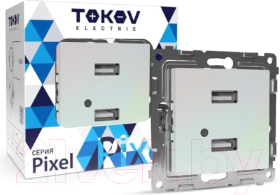 Розетка Tokov Electric Pixel TKE-PX-2USB-C04