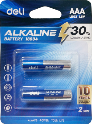 Комплект батареек Deli ААА LR03 / 18504 - фото