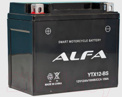 Мотоаккумулятор ALFA battery YTX12-BS / EB12E-3-1