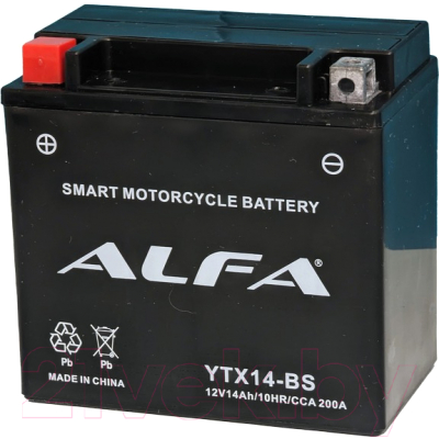 Мотоаккумулятор ALFA battery YTX14-BS / EB14C-4 - фото