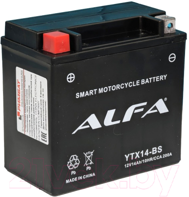 Мотоаккумулятор ALFA battery YTX14-BS / EB14C-4