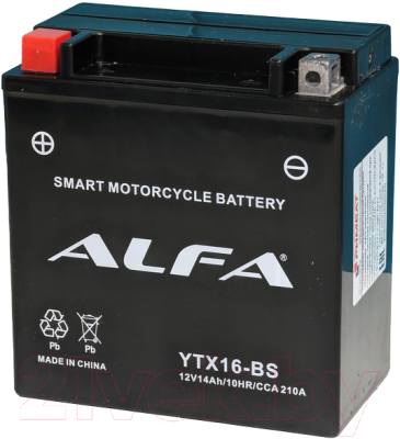 Мотоаккумулятор ALFA battery YTX16-BS / EB16-4 - фото