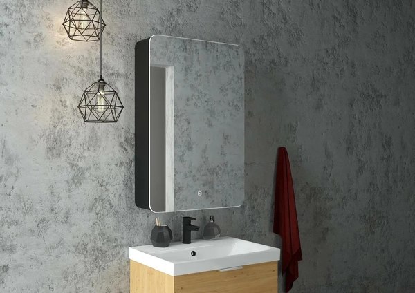 Шкаф с зеркалом для ванной Континент Eltoro Led 56x85