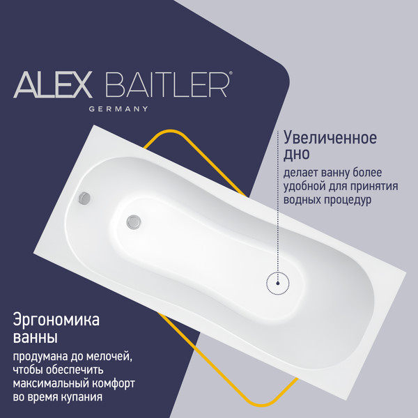 Ванна акриловая Alex Baitler Victoria 150x70