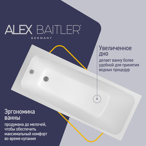 Ванна акриловая Alex Baitler Ontario 170x70