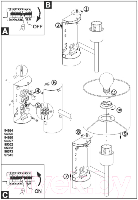 Бра Eglo Viserbella 97645