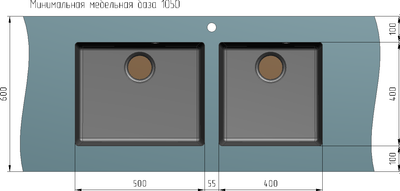 Мойка кухонная Ulgran Quartz Underground 500