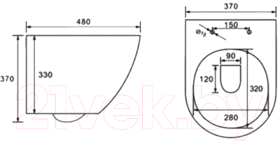 Унитаз подвесной с инсталляцией Roxen StounFix Dual Fresh 850609