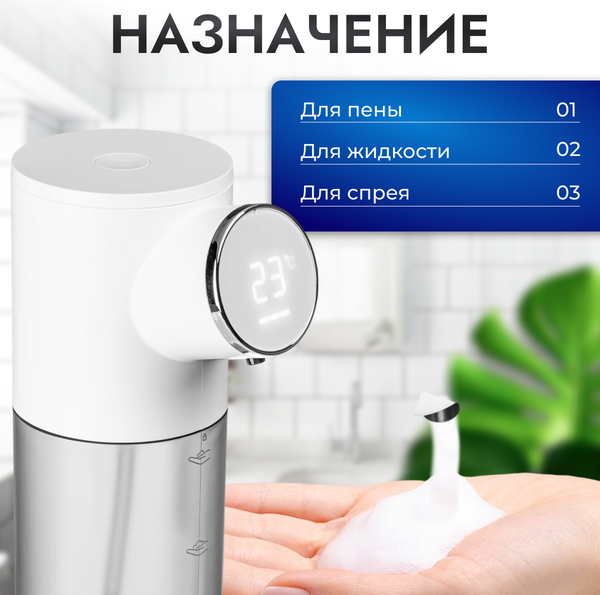 Сенсорный дозатор для жидкого мыла Saniteco EDA001724201A