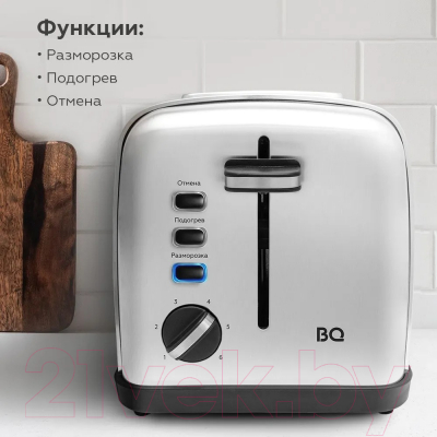 Тостер BQ T2003 (стальной/черный)
