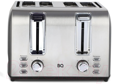 Тостер BQ T2001 (стальной/черный)
