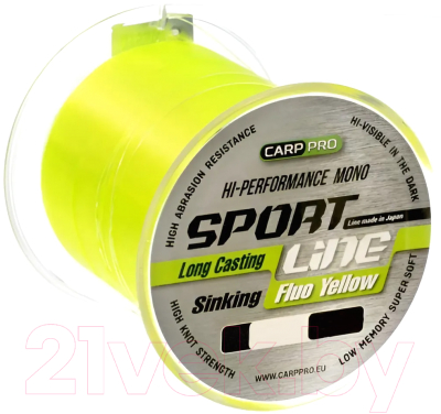 Леска монофильная Carp Pro Sport Line Fluo Yellow 1000M / CP2110-0185 - фото