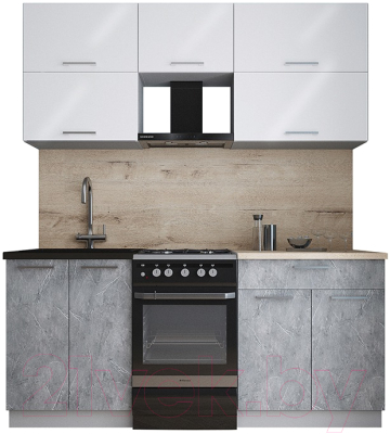 Кухонный гарнитур Интерлиния Мила Gloss 50-18 - фото
