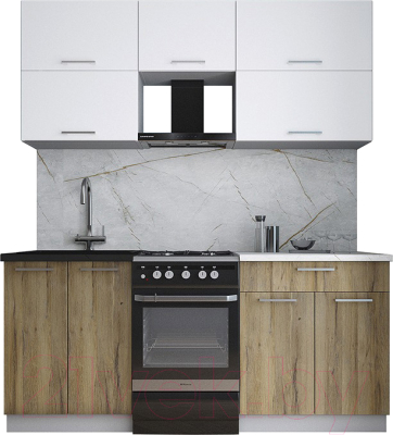 Кухонный гарнитур Интерлиния Мила Gloss 50-18 - фото