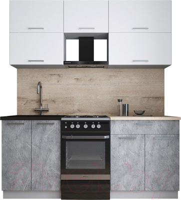 Кухонный гарнитур Интерлиния Мила Gloss 50-18 - фото