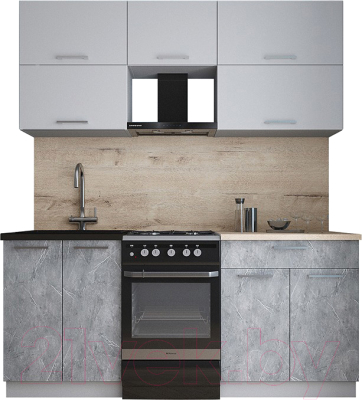 Кухонный гарнитур Интерлиния Мила Gloss 50-18 - фото